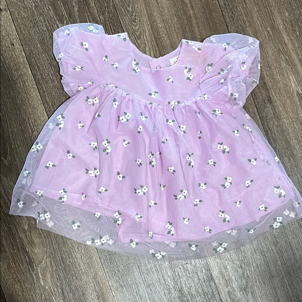 Cat & Jack Purple Floral Kids Dress